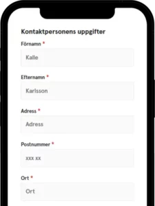 Registrera er och skapa konto